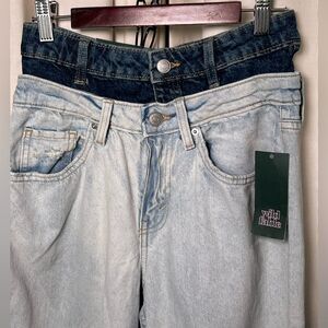 Wild Fable 90’s Do Relaxed Straight Light Wash Denim Jeans NWT Easy Rigid Size 2
